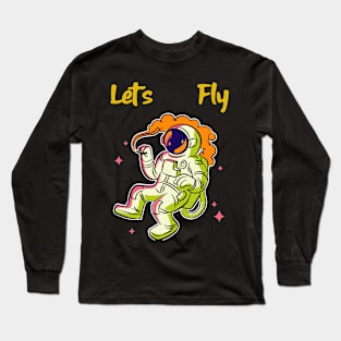 Let's Fly Funny T-shirt Design Long Sleeve T-Shirt